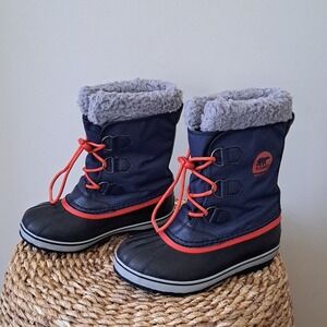 Sotel Youth Yoot Pac Waterproof/Insulated Winter Pull On Navy Nylon Boots S-3